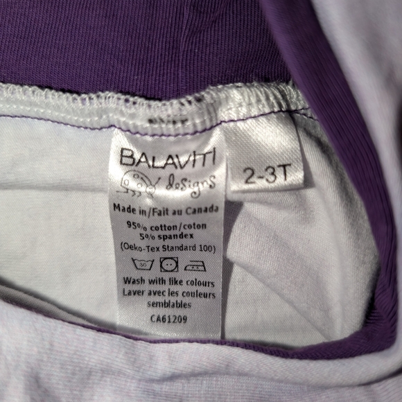 Balaviti designs bamboo purple mermaid hoodie size 2-3 in EUC - Picture 2 of 2
